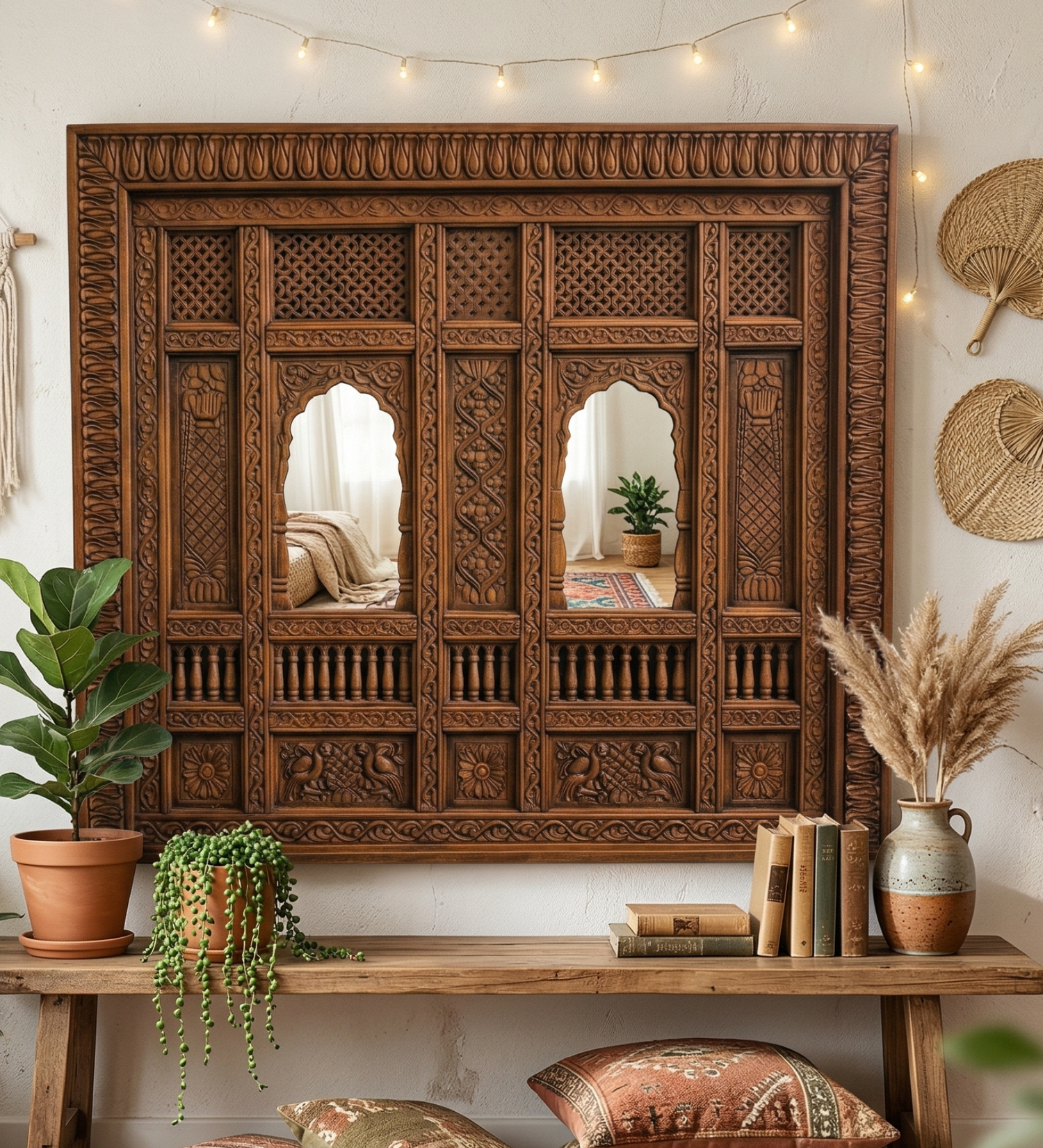 Hand Carved Wall Miroor