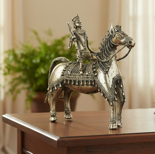 Tribal Horse Man Statue