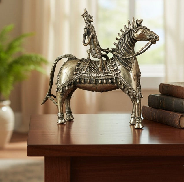 Tribal Horse Man Statue