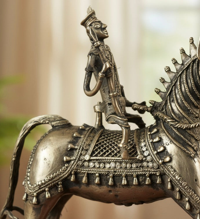 Tribal Horse Man Statue
