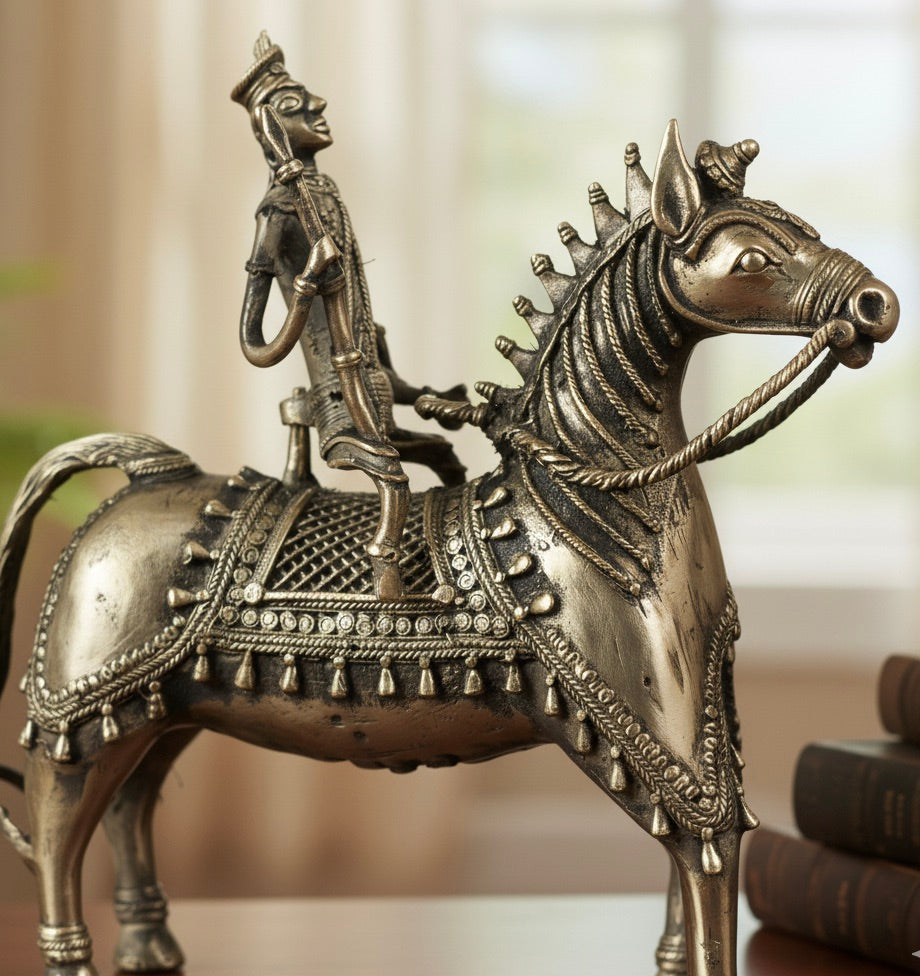 Tribal Horse Man Statue