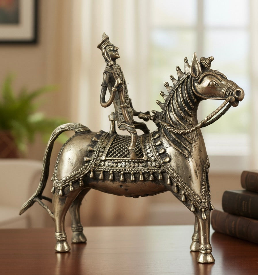 Tribal Horse Man Statue